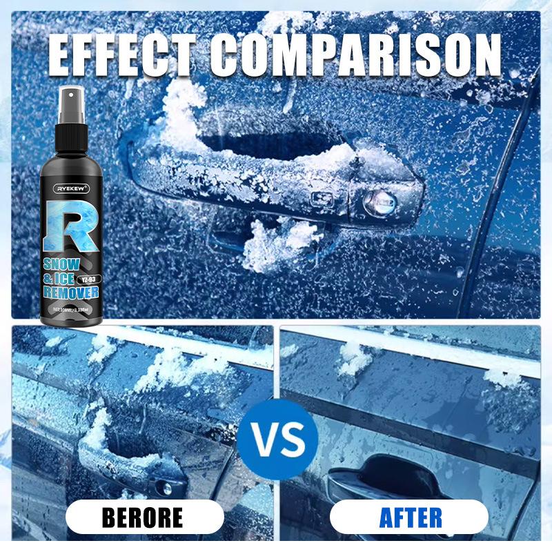 100ml Melting Ice and Snow Remover Winter Car Glass Fast Melting Ice and Snow Remover Front Windshield Window Anti-snow Agent
