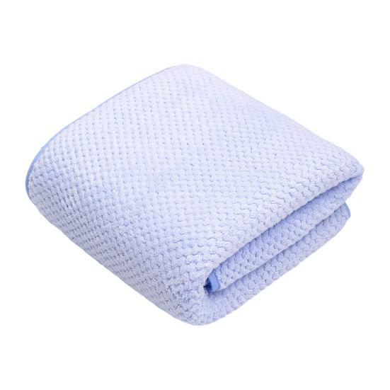 Coral Velvet Bath Towel Highly Absorbent Stylish Striped Design Thick Plush