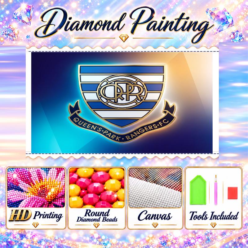 Queens Park Rangers Football Diamond Painting Kit 5D Full Drill DIY Diamond Mosaic Wall Art Home Decor