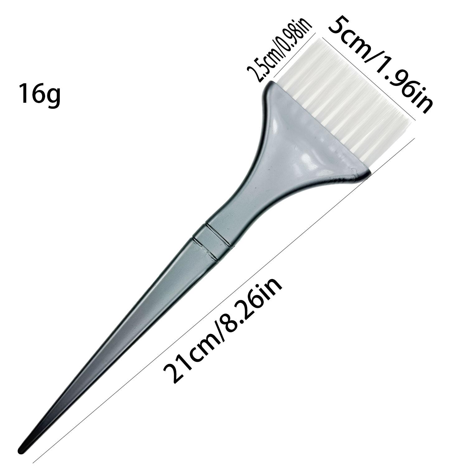 Plastic Round Nylon Hair Dye Brush for Home Use-Large Tinting & Bleaching Hair Coloring Applicator серебряный
