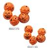 10pcs Metal Pumpkin Bells for Halloween Celebration Smiling Face Pendants Jewelry Component Unique Costume Accessories