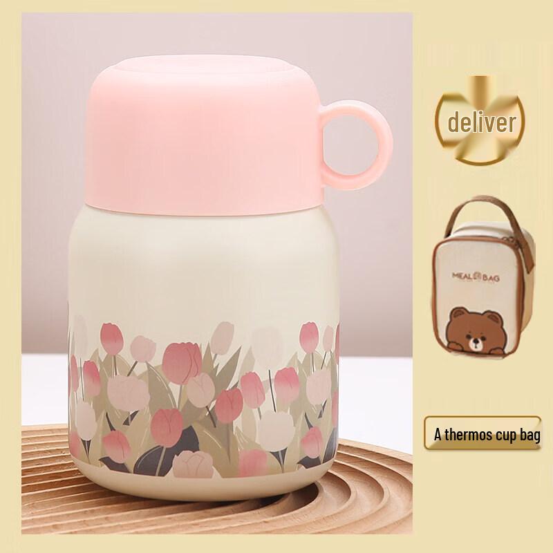 316 Stainless Steel Insulated Food Jar серебряный