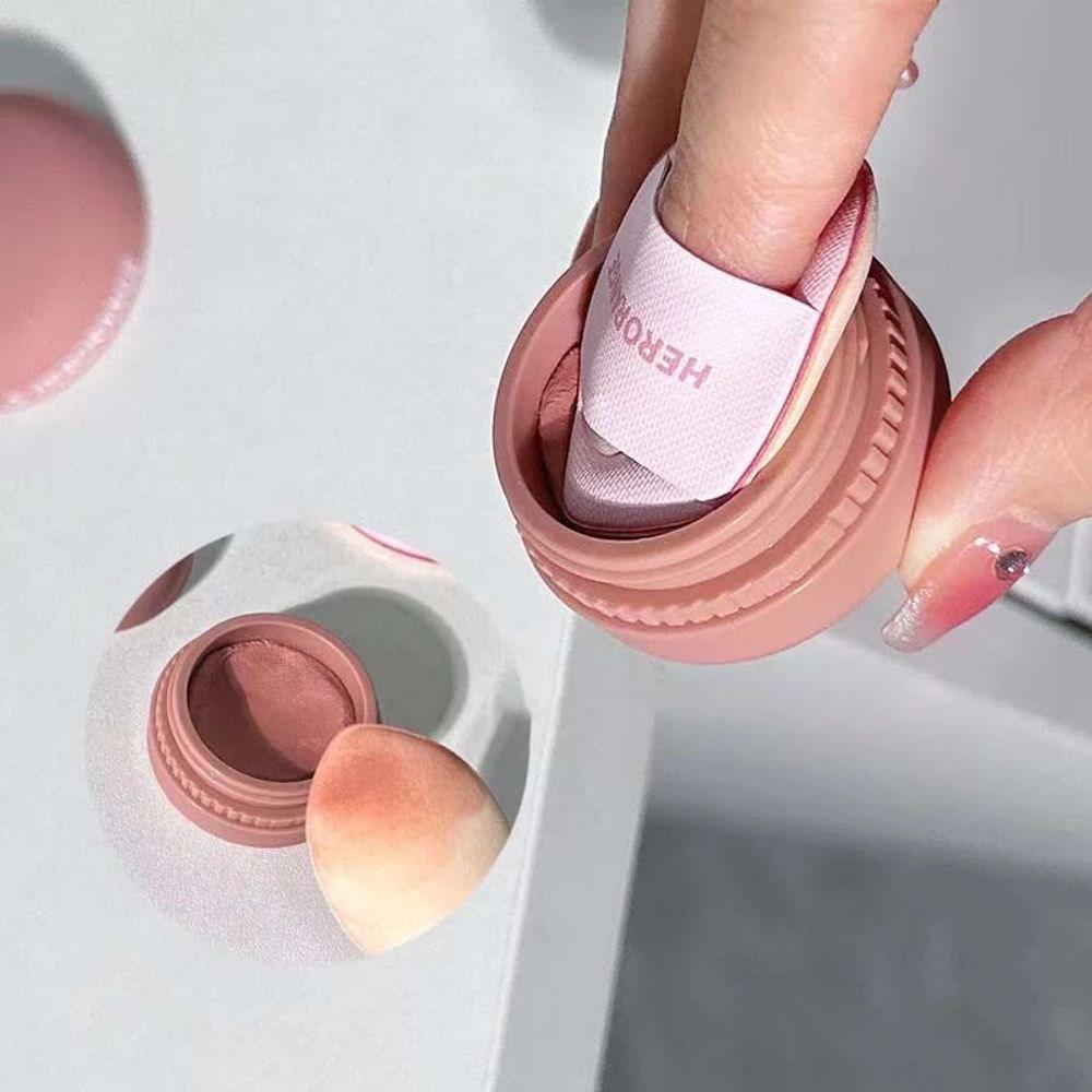 Solid Color Blush Cream Makeup Lasting Color Palette Mousse Mud Matte Pink Peach Cheek Rouge Face Pigment Cosmetics, 1 Piece, 04 04