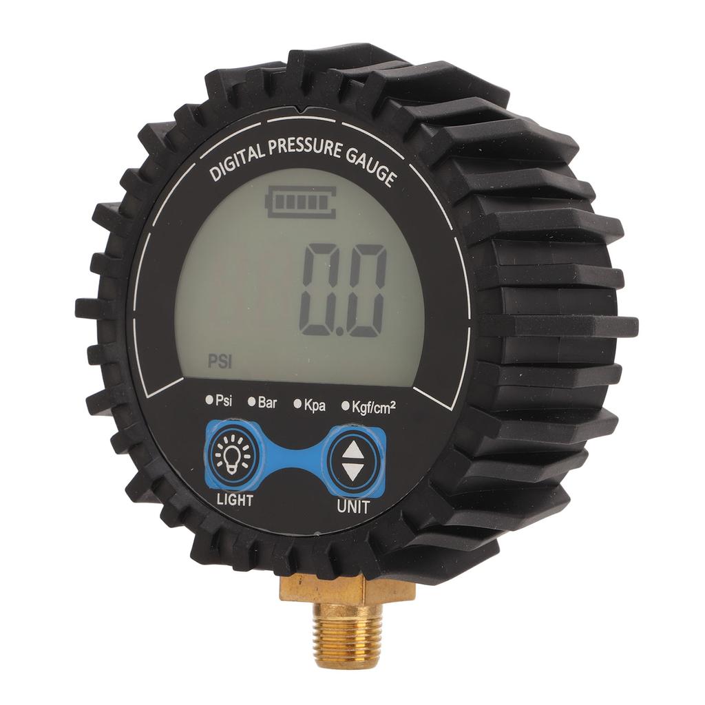 Tire Inflator Digital Pressure Gauge Accurate 4 Units Switchable Low Wear for Cars Trucks Motorcycles Trails SUVs RVs