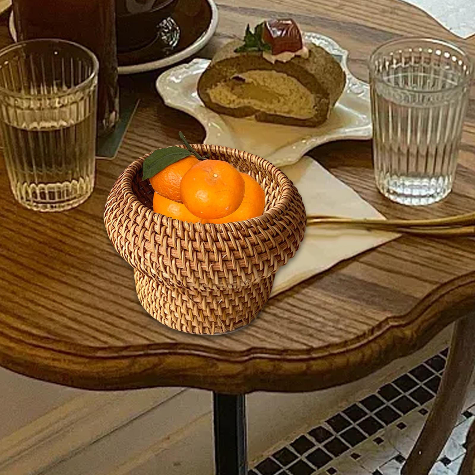 

Корзина из ротанга, поднос для еды, сервировочные корзины, плетеная миска для хранения фруктов, завтрак Style A