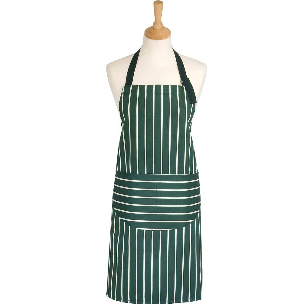 Stripe Apron Green Short [Marks International] Butcher's DX-101GR