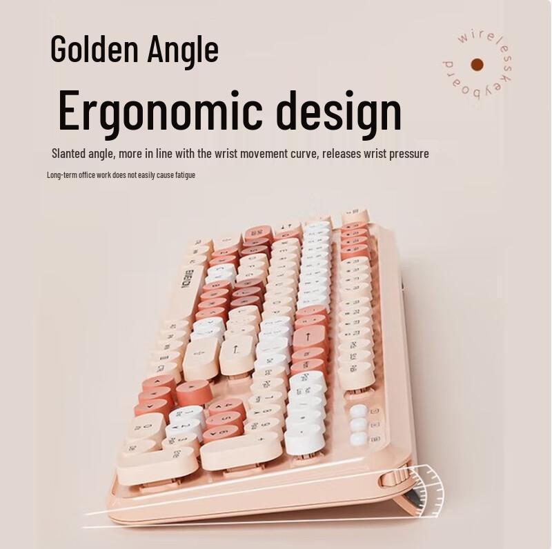 EWEADN V96 Retro Wireless Keyboard and Mouse Set