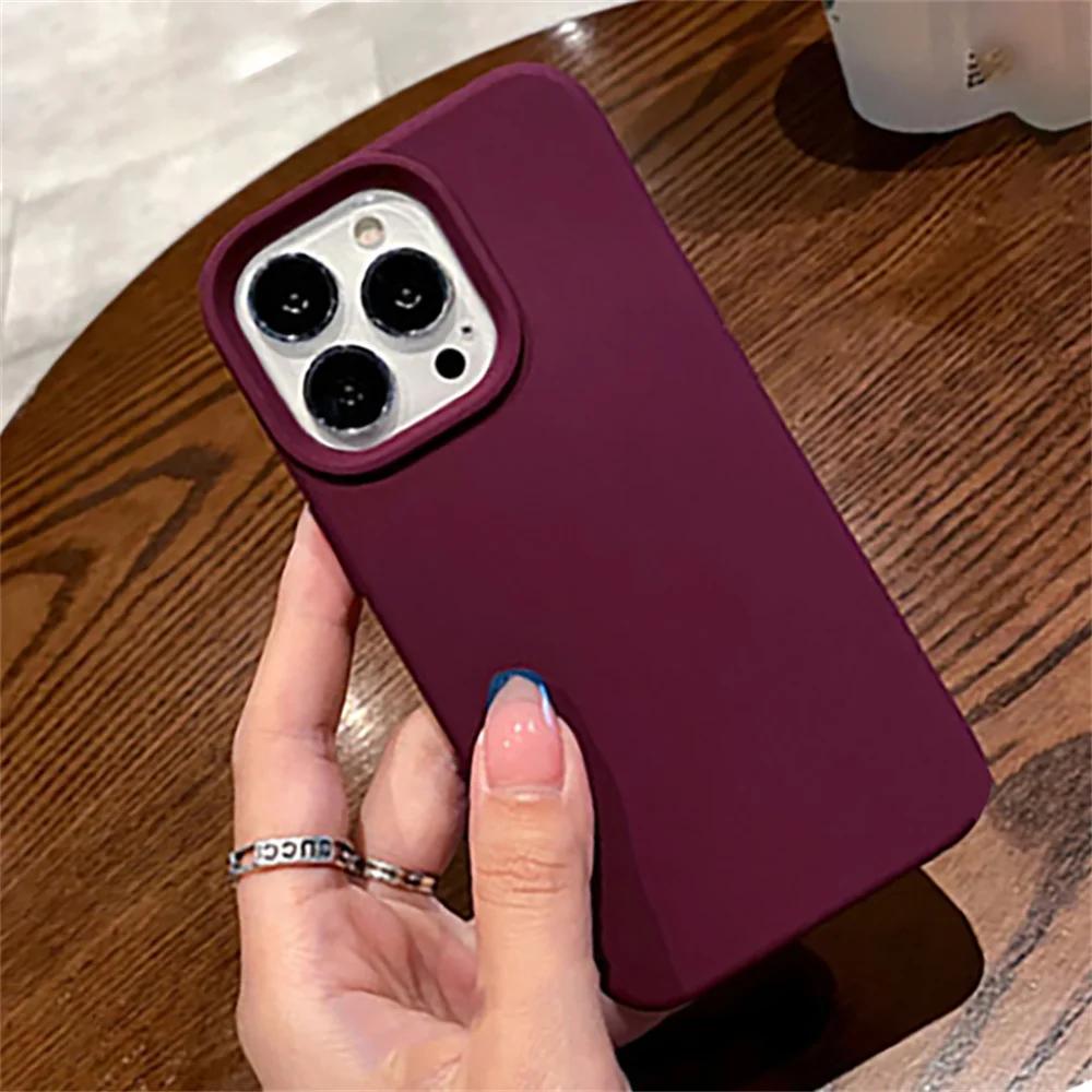 For iPhone 17 16 16Pro 15 14 Pro Max 13 12 Mini 11 Shockproof Soft Back Cover Genuine Liquid Silicone Camera Control Button Case