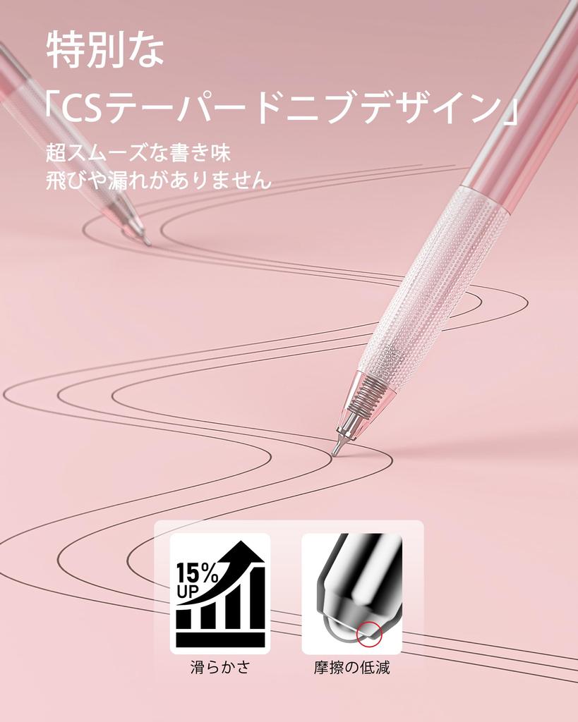 Four Candies Gel Ballpoint Pen Cute Notebook Gel 12 Ballpoint Pens 2 Easy to Quick Drying Perfect for School Writing Student Stationery Pink Set,