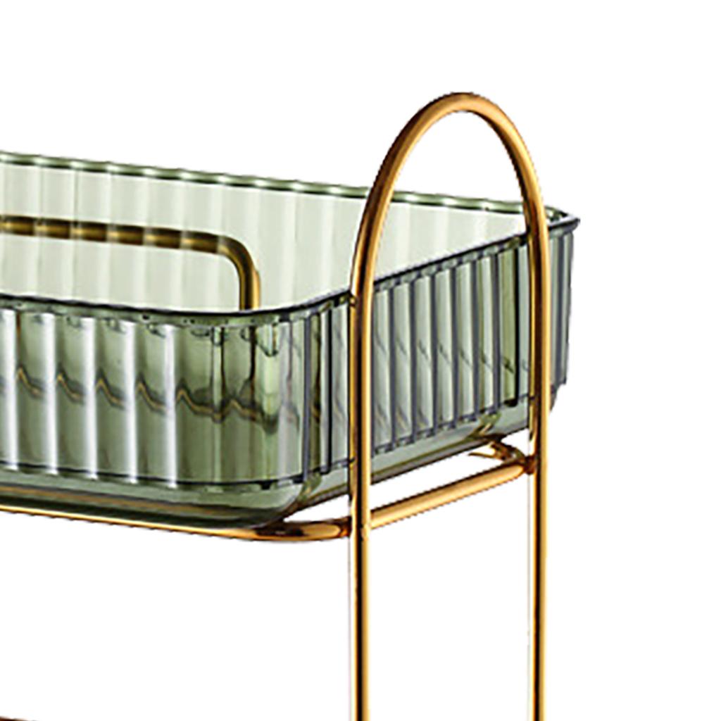 2 Etagen Badezimmer-Thekenorganizer mit herausnehmbarer Box Große Kapazität Make-up-Ablageregal für