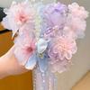 Elegant Hanfu Headdress Floral Garland Floral Crown Hairband Children Flower Headband  Party