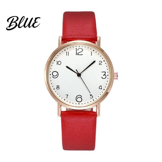Accurate Timekeeping Watch Quartz Elegant Minimalist Analog Wristwatch High Accuracy красный
