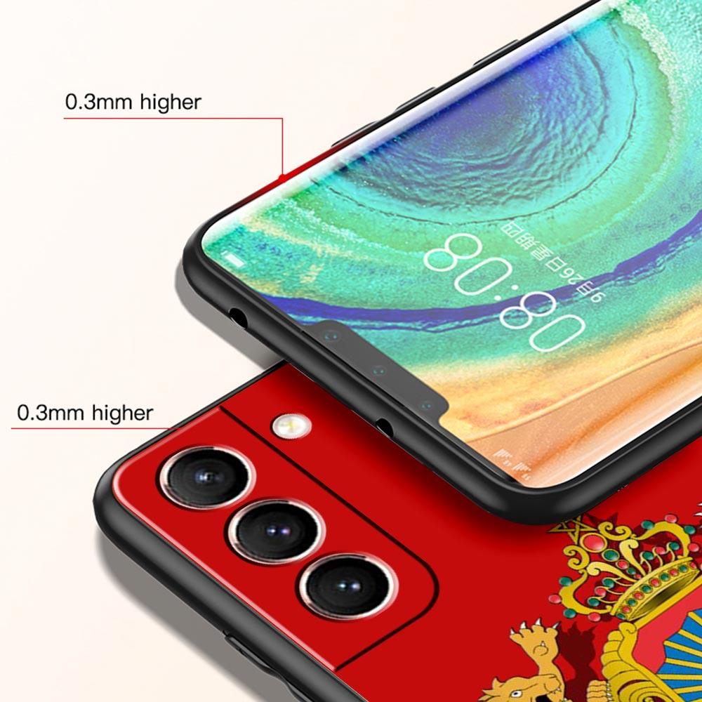 Bandiera Marocchina Maroc Marocco Custodia per Telefono Passaporto Per Samsung Galaxy S26 Ultra S25 Plus S24 FE S23 S22 5G S21 S20 Cover Nera Morbida