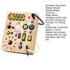 LED Light Switch Busy Board Toddler Light-up Switch Control Wooden Board Fine Motor Skills Kids Educational Learning Activity Game Board Toy