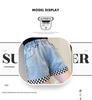Girls' Summer Checkerboard Denim Shorts - Trendy & Lightweight