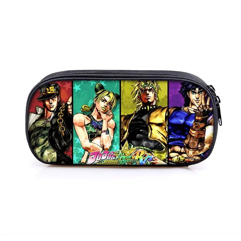 Anime Jojo Bizarre Adventure Piórnik Kujo Kira Yoshikage KILLER QUEEN Kosmetyczki Pudełko na przybory szkolne dla nastolatków Torby na artykuły papiernicze Prezent