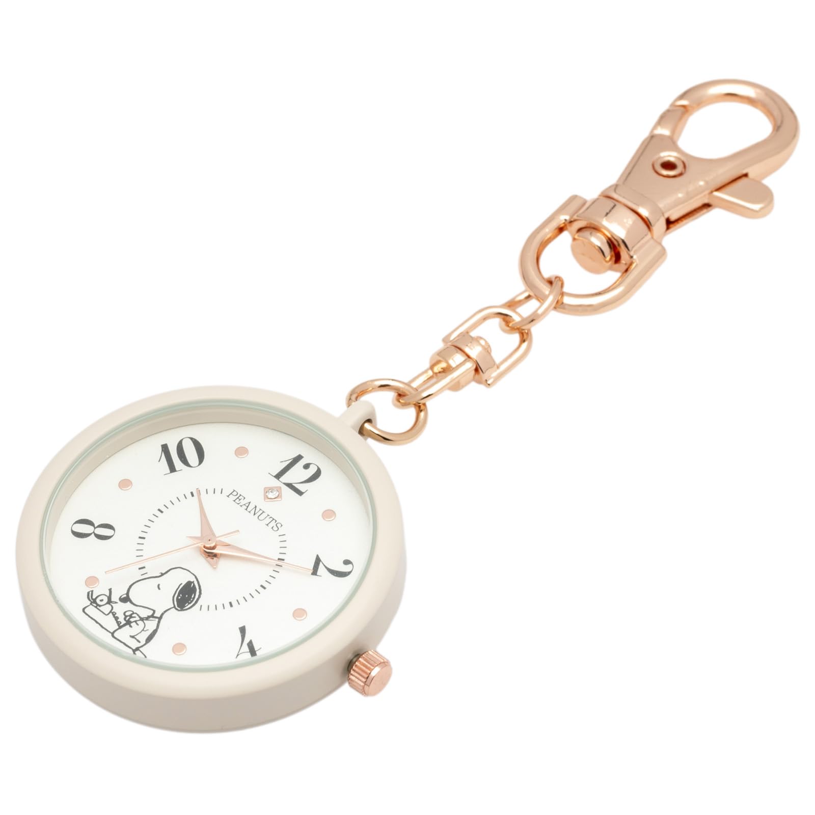 

Польові аналогові кишенькові годинники з кольоровим корпусом Snoopy KC Watch Жіночий брелок, Дизайн, G, Білий, PNT049-1 білий