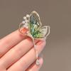 Imitation Pearl Brooches Dragonfly/Butterfly Shaped Suit Collar Pins Fashion Jewelry Pin  Gift