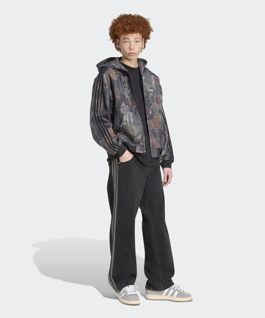 Adidas Camouflage Zip-Up Hoodie - Black / Jy2775