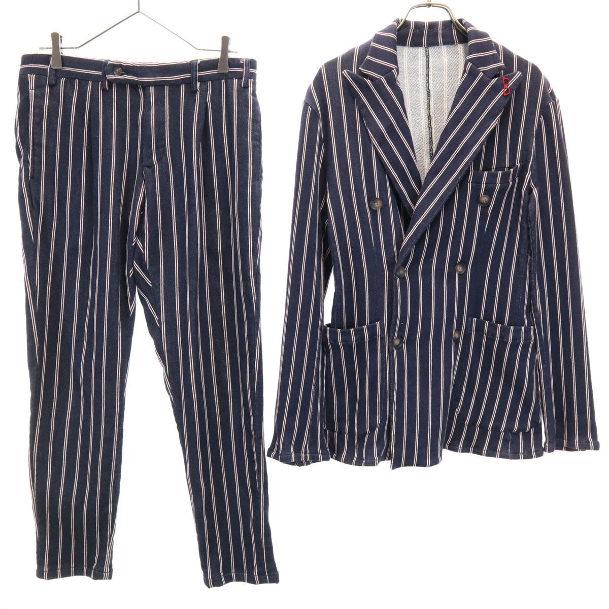 

RICORZO сделано в Японии Толстовка с полосатым узором двойной костюм Комплект повседневный Мужской Б/У