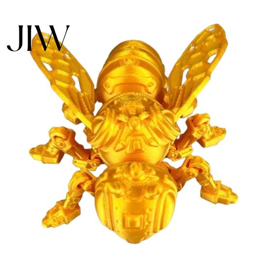 Robot Insect Decoration 3D Printed Mechanical Bee Figurine, Hornet Ornament with Movable Joints, Articulated Wasp Joints Model Fidget Toy, for