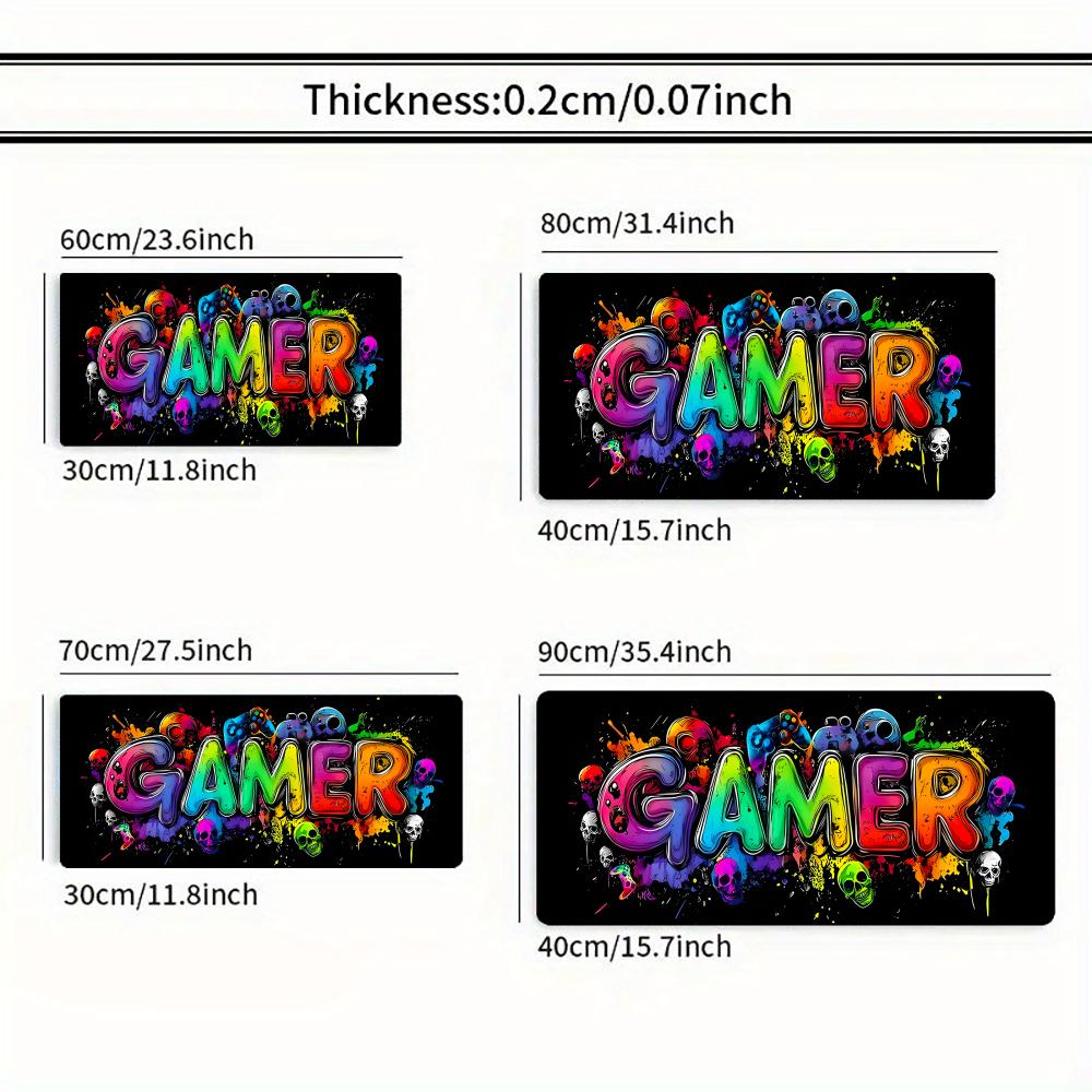 Gamepad Design Mouse Pad Large Computer Office Game Table Mat Hd Xxl Rubber AntiSlip Stitched Edge Keyboard Mats Long Desk Pads