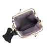 Cow Leather Mini Coin Purse Jewelry Bag Small Item Bag Elegant Kiss Lock Leather Wallet  Gift