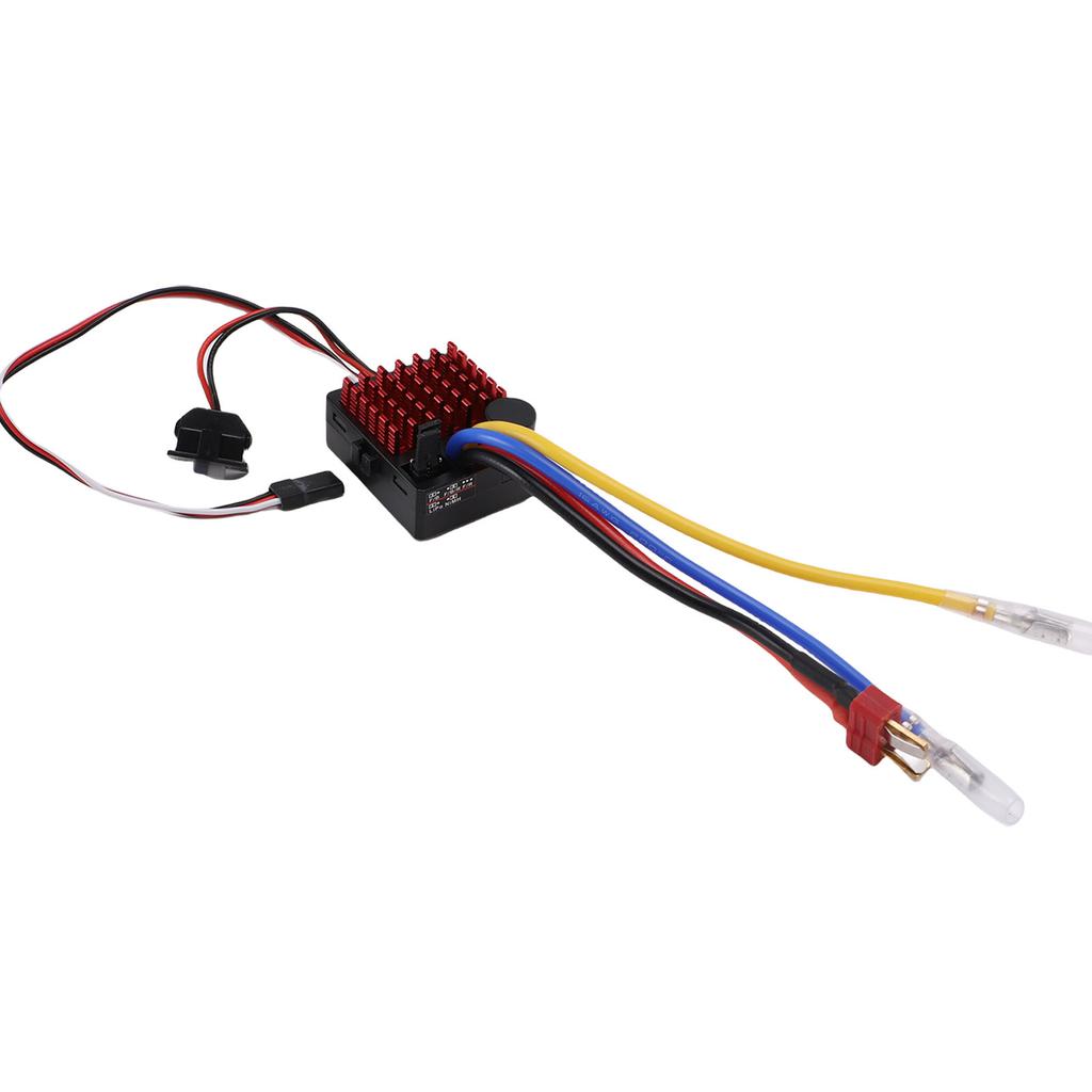 60A Brushed Electronic Speed Controller Water Proof ESC for Car Boat Model Compatible with 540 550 750 Motor 6V3A BEC