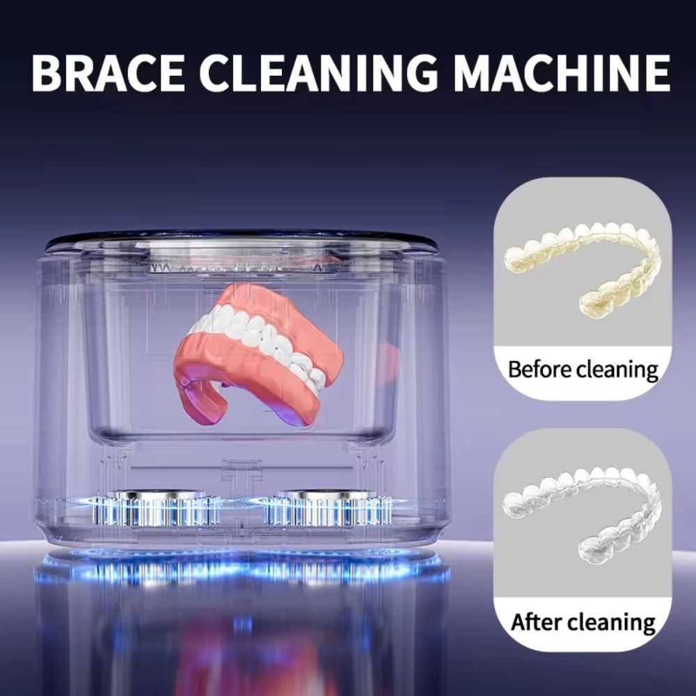 USB Electric Denture Cleaner Multi-Function Dental Cleaner Braces Cleaner  Aligner Cleaning