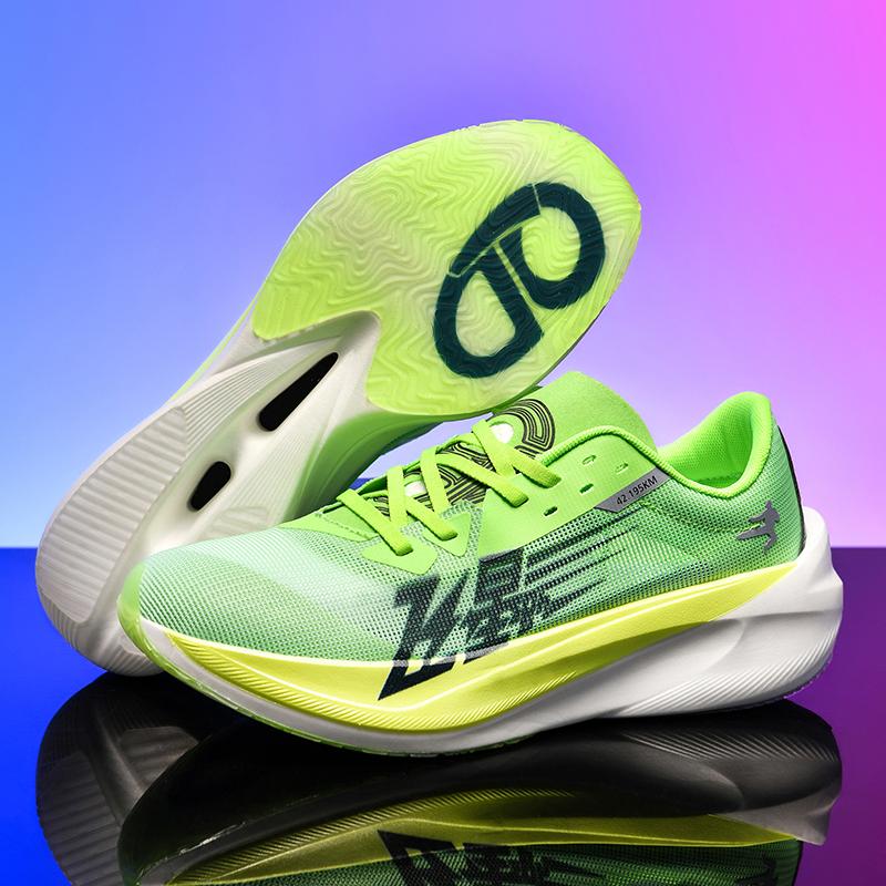 Full Palm Carbon Plate Running Shoes Men's Shoes New Mesh All-match Sneakers Marathon Shock Absorbing Running Shoes
