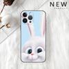 Cute Rabbit Case For Apple iPhone 11 13 14 12 Pro Max 7 8 XR X 6 5 5S SE 2022 13ProMax Black Silicone Phone Funda