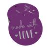 Inkdotpot Pack Of 100 Real Gold Foil Paper Tags Made With Love Text Favor Hang