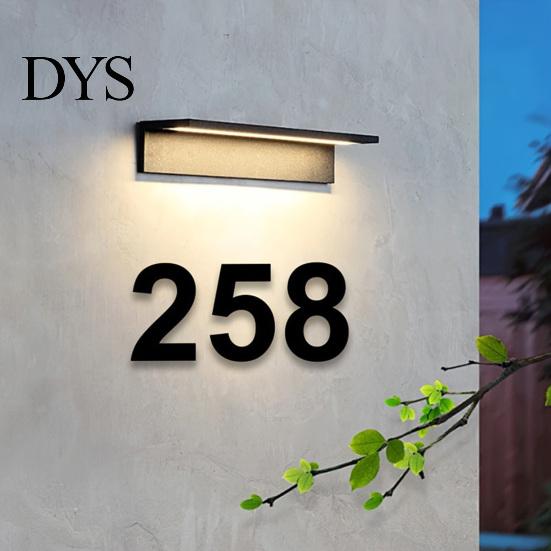 Moderne Tür-Hausnummernschild 3D Hausnummer für Außen, 0-9 Schwebende Ziffern, Wetterfeste Metallschild Tür, Briefkasten, Wand, Hof Wandmontage
