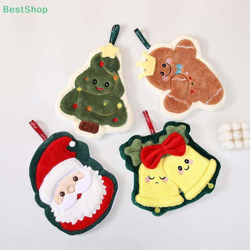 Christmas-themed Hand Towel,Cartoon Kitchen Thickened Hanging Quick-dry Towel Handkerchief,Absorbent