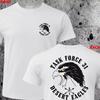 25 Neue SFG A 1. Bataillon 3. Spezialeinsatzkräfte Luftlandepersonal Gleicher Falke Kopf Aufgedrucktes Baumwoll-Kurzarm-T-Shirt