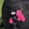 Plush Material Creative Keychain Hugging Design Twin Rabbit Bear Backpack Pendant  Children Gits