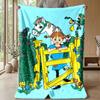 Soft Flannel Blanket Lightweight Cozy Bedroom Living Room CoverPippi Longstocking