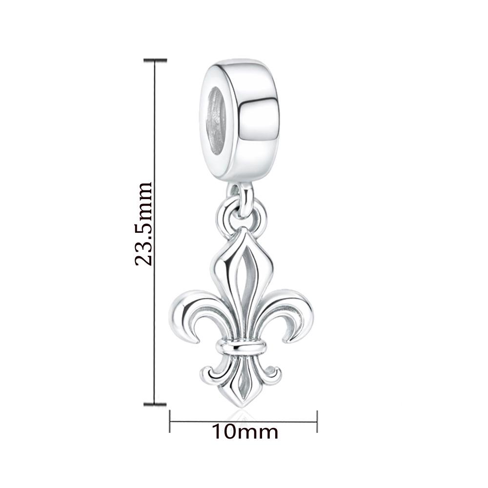 Eco-friendly S925 Eternal Guardian Double-sided Protection Eye & Knight Sword Pendant Bead DIY