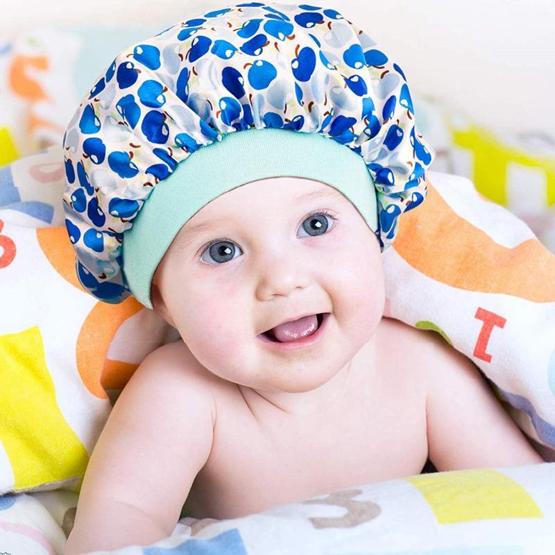 African Children Sleep Cap Hair Cover Bonnet Nuit Satin Adjustable Printing Ankara Turban Hat Night Sleep Beanie Chemo Cap New