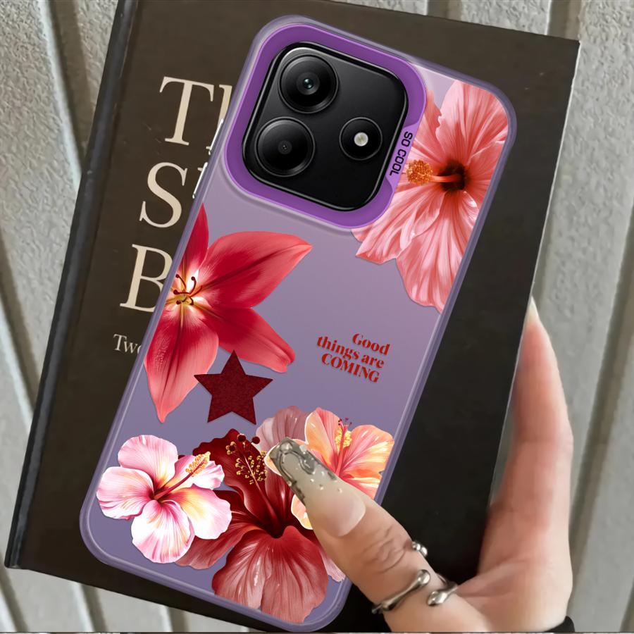 Cherry Flower Print Clear Case for Xiaomi Mi 11 Lite 13T 12T Pro Back Phone Cover