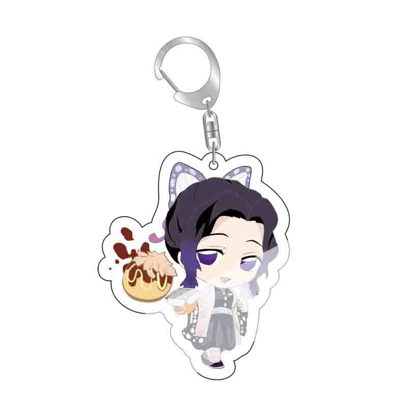 Anime Keychains Keychain Demon Slayer Kimetsu No Yaiba Acrylic Key Ring Cute Funny Cartoon for Friends