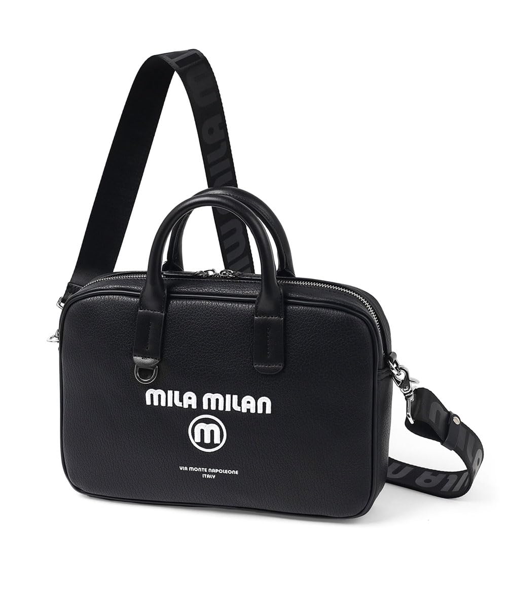 mila milan Pouprie Shoulder Bag with Handle [Mila Milan] Men s No.248512 (Black) чёрный
