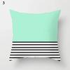 Housse De Coussin Géométrique, Décoration De Lit Moderne, Vert Menthe, Bleu, Pour Canapé Élégant
