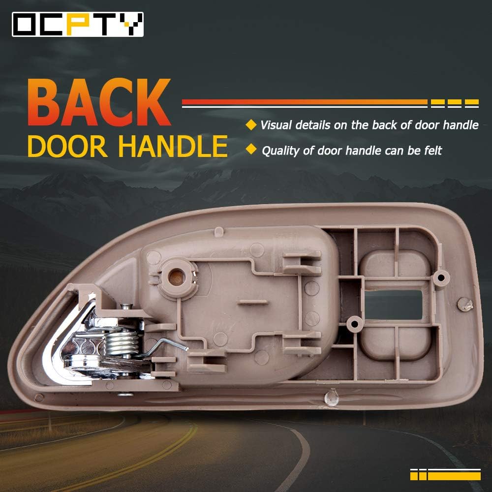 OCPTY Door Handle Interior Rear Passenger Right Side Replacement Fit 1994-1997 for Honda for Accord Inside Door Handle Beige