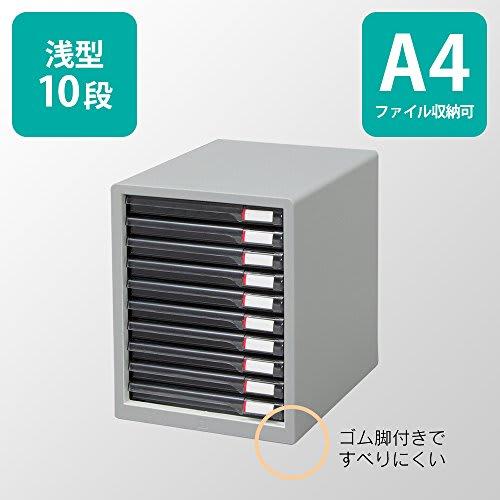 [Shallow 10 Tiers] Iris Ohyama Letter Case A4 Non-slip with rubber feet and index stickers Drawer Office Storage Desk Document Case Storage Case Envel