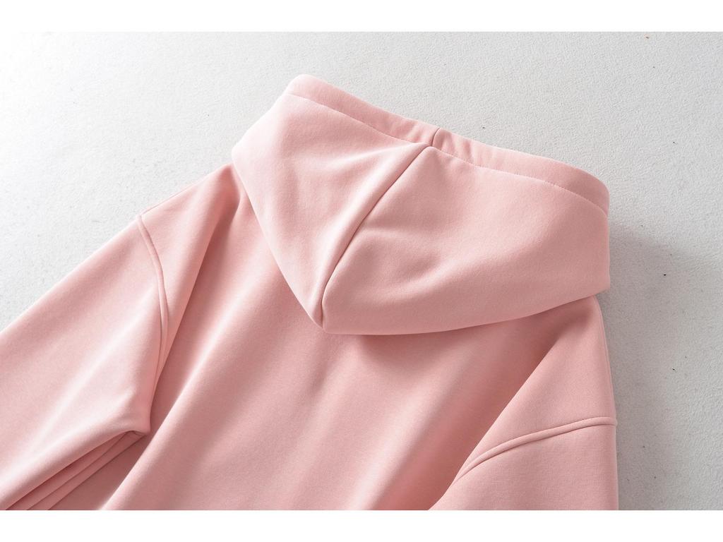 Women's Velvet Hooded Zip-Up Sweatshirt, 2023 New Oversized Slim-Fit Long-Sleeve Cardigan
