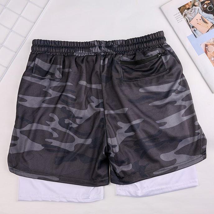 Trendige Übergröße Herren Schnelltrocknende Outdoor Fitnessshorts - Sommer Sporthorts für Erwachsene