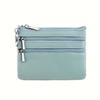 Porte-monnaie en cuir véritable pour femme, Mini pochette en peau de vache, Mini portefeuille avec chaîne