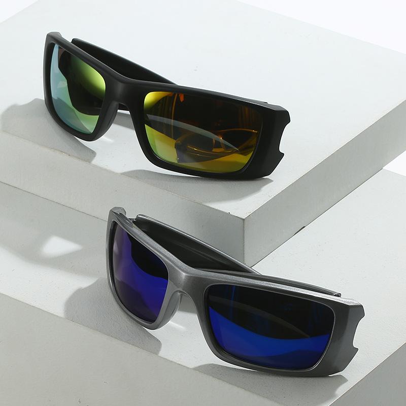 80S Square Cycling Glasses Men'S Sports Sunglasses Brand Design Windshield Sports Ink
