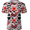 Summer Men's Rhombus 3D Printed Crew Neck T-Shirt